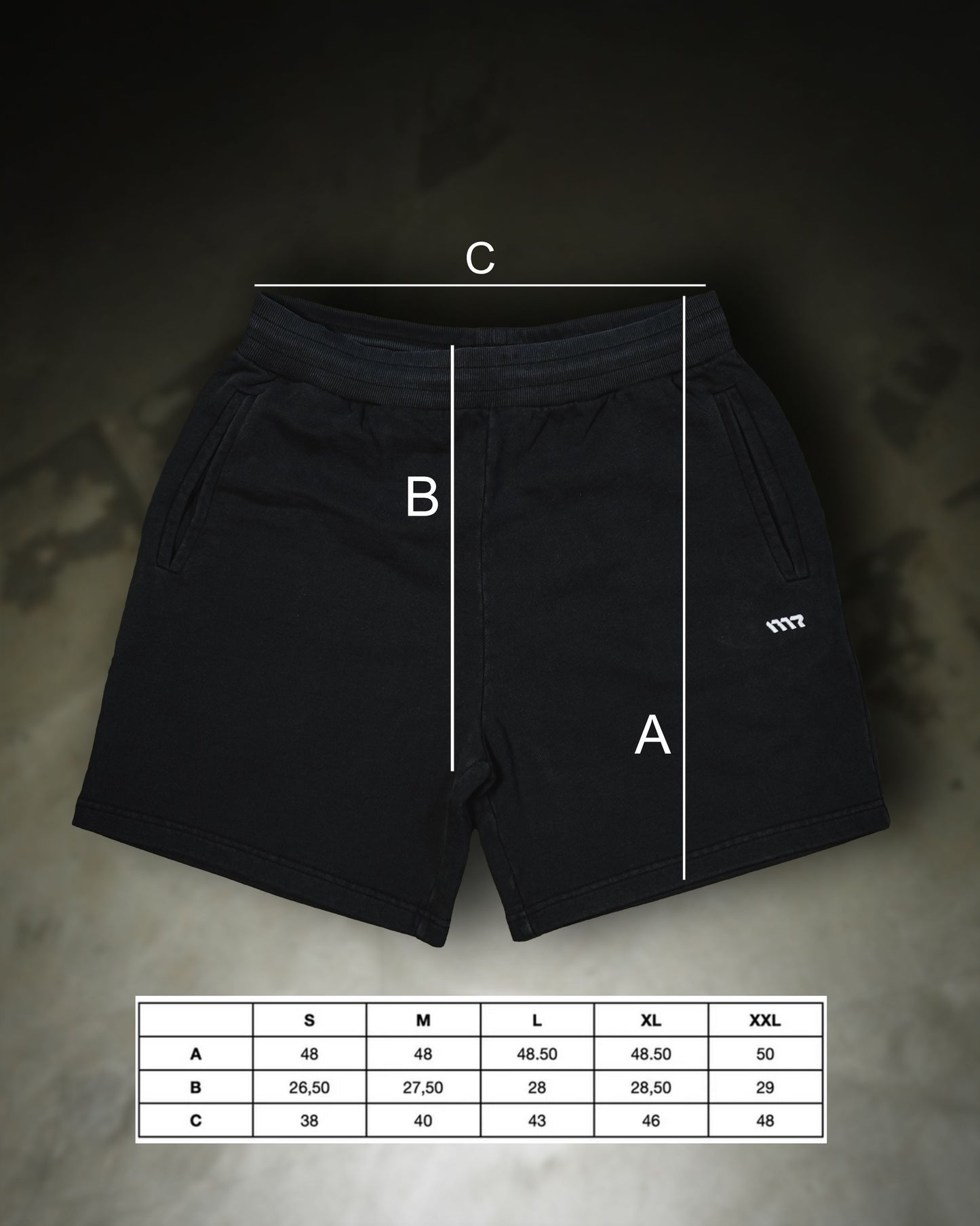 SWEATSHORTS VINTAGE BLACK