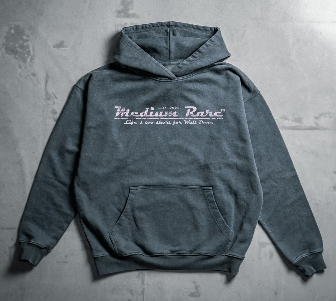 SIGNATURE HOODIE - VINTAGE BLACK / PINK