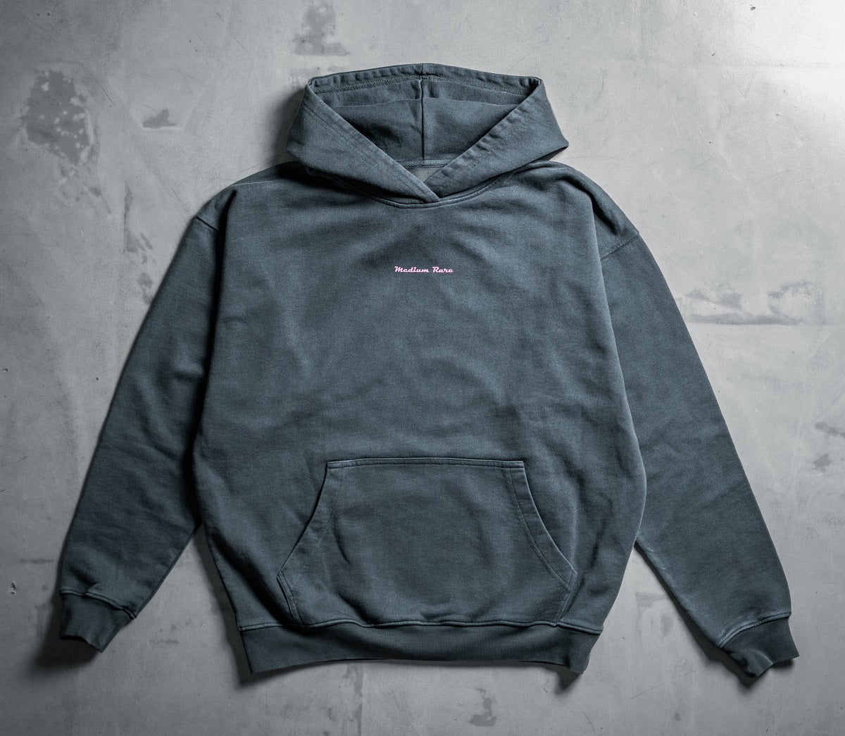 RAW HOODIE - VINTAGE BLACK / PINK